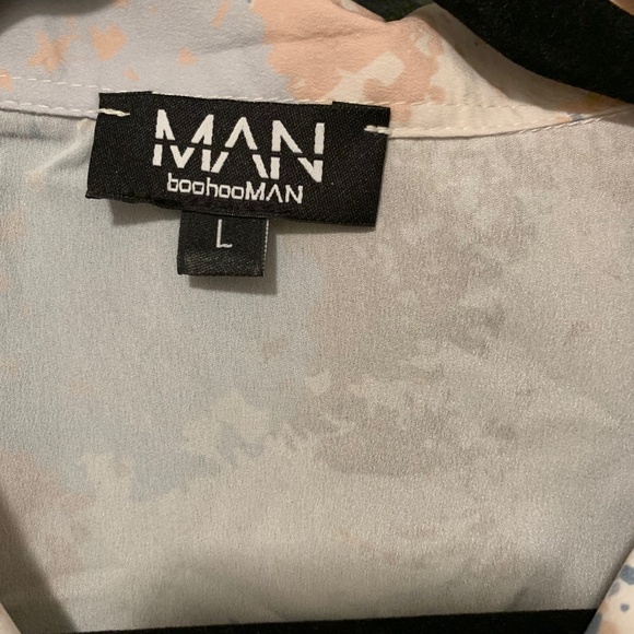 Mens Boohoo Champagne Short Sleeve Shirt - Picture 4 of 5